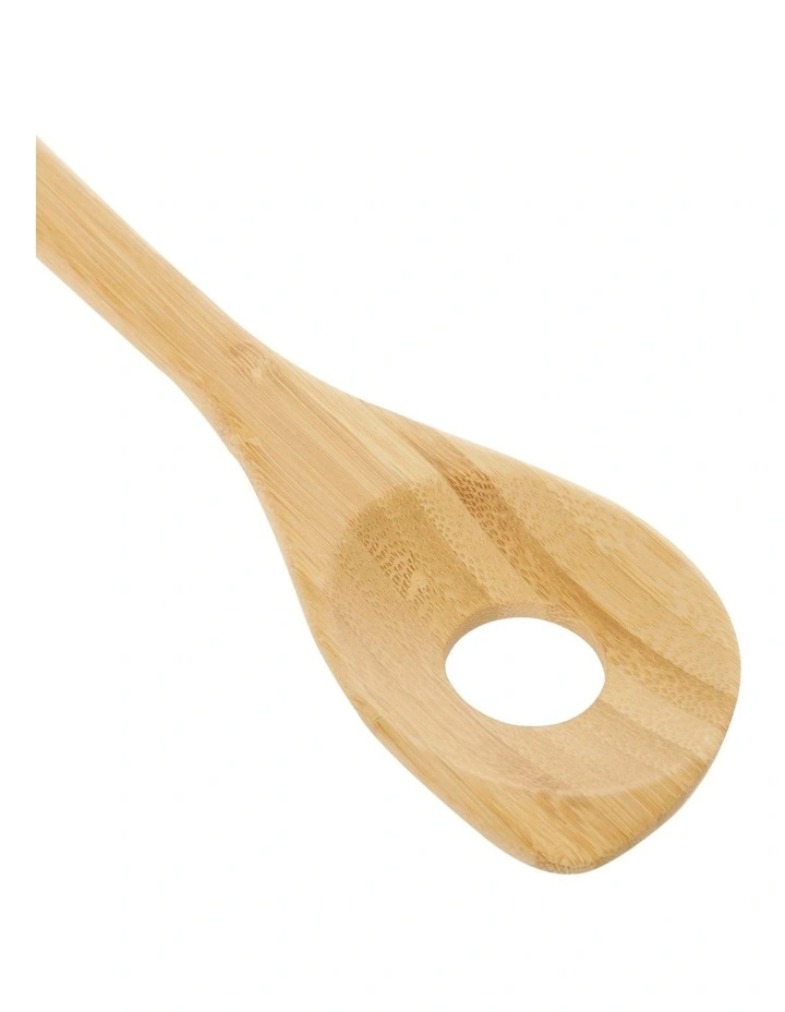 31cm Bamboo Slotted Spoon - Image 2