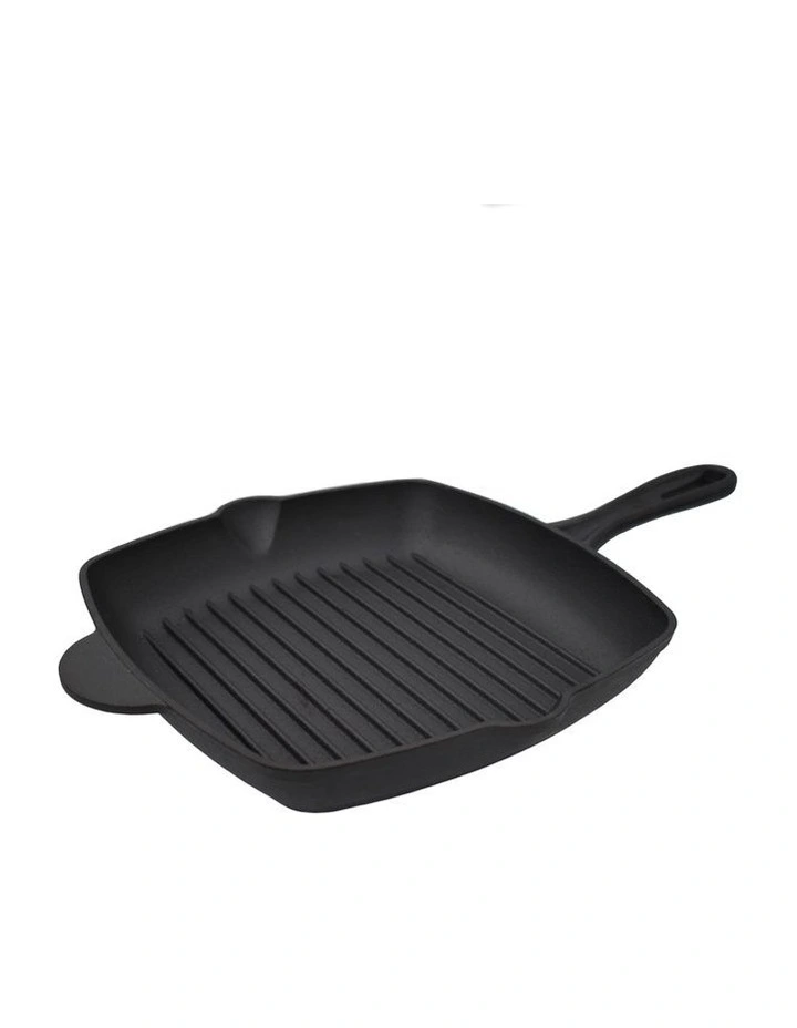 Cast Iron Seasoned Grill Pan 27cm