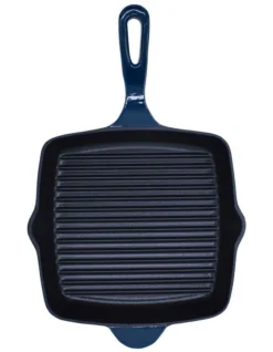 Cast Iron Grill Pan 26cm Navy