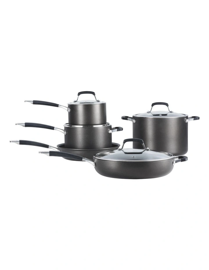 Essentials 5 Piece Non-Stick Cookset With Silicone Handles