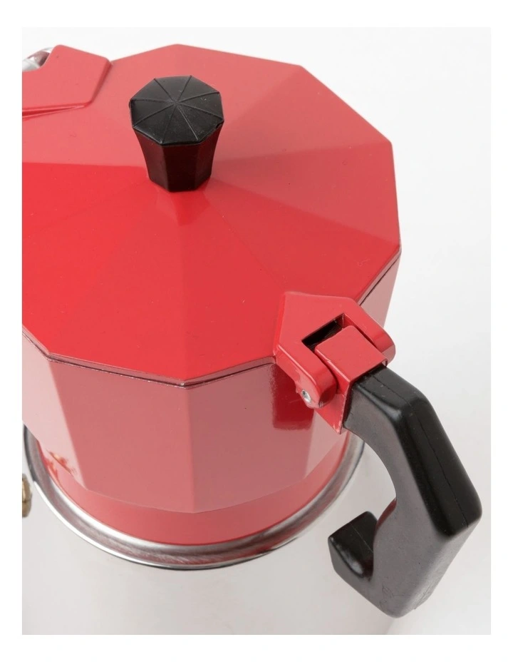 Induction Stainless Base Espresso 3 Cup Red - Image 2