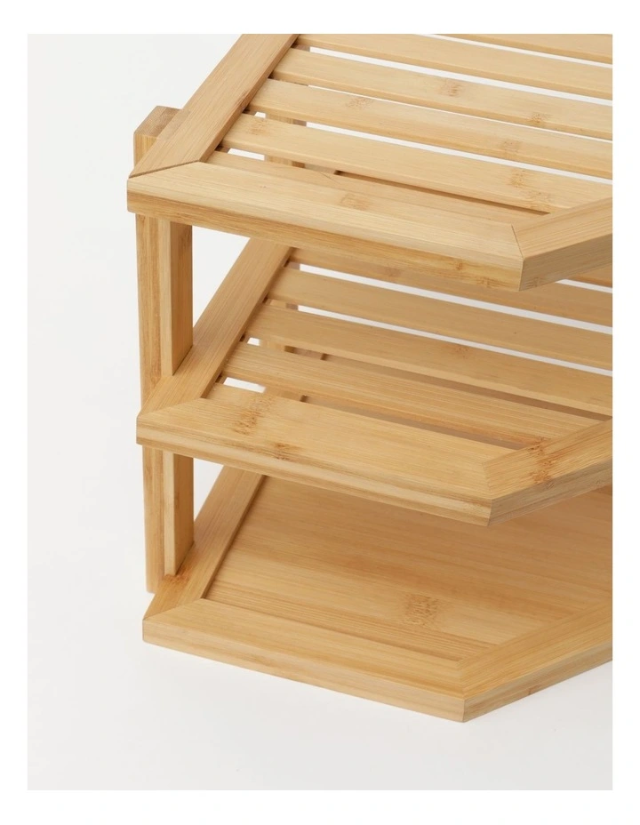 Bamboo 3 Tier Corner Shelf - Image 2