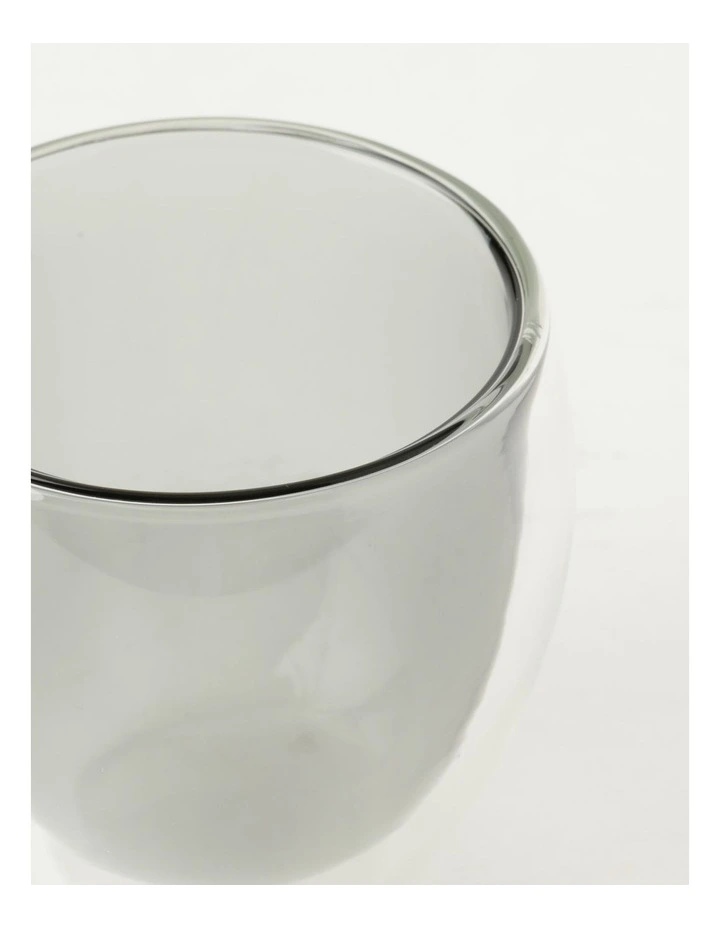 250ML Set Of 2 Double Wall Glass Grey - Image 4