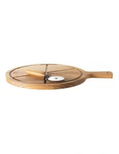 Pizza Serving Board With Cutter