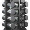 16 Piece Spice Jar Set With Rotating Carousel Rack In Black