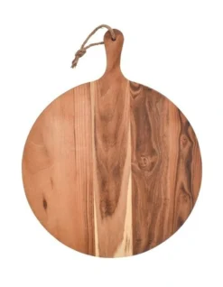 Olive Teak Paddle Board Round 51x40cm