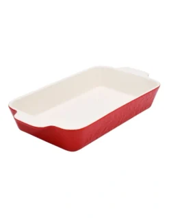 Olive Rectangle Baker In Red