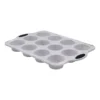 Marble Silicone 12 Cup Muffin Pan In White Marble
