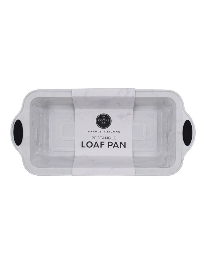 Marble Silicone Loaf Pan In White Marble