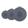 Silicone Lids Set Of 3 In Grey
