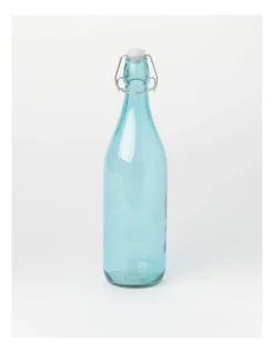 Coloured Glass Bottle 1L In Baby Blue