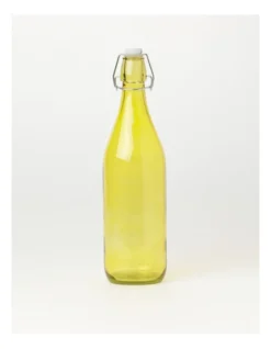 Coloured Glass Bottle 1L In Yellow