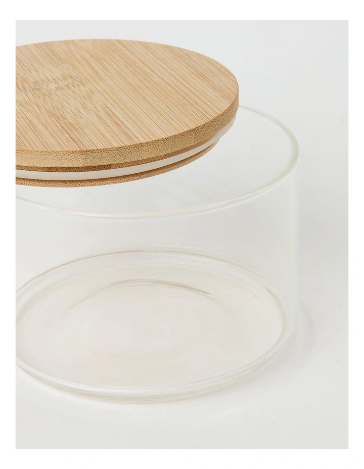 3 Teir Glass Jar With Bamboo Lid - Image 3