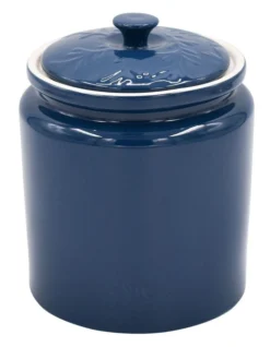 Olive Cookie Jar In Navy