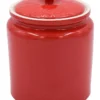 Olive Cookie Jar In Red