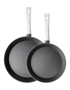 Colours Twin Frypan Pack 20cm & 28cm In White