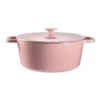ID Pastels Cast Iron Casserole With Lid 28cm/5.9lt In Pink