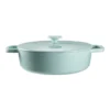 ID Pastel Cast Iron Low Casserole With Lid 28cm In Mint
