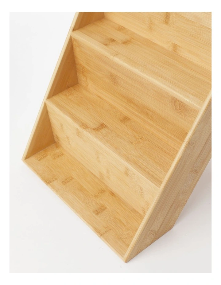 Bamboo Spice Rack 30x26x30.5cm In Brown - Image 3