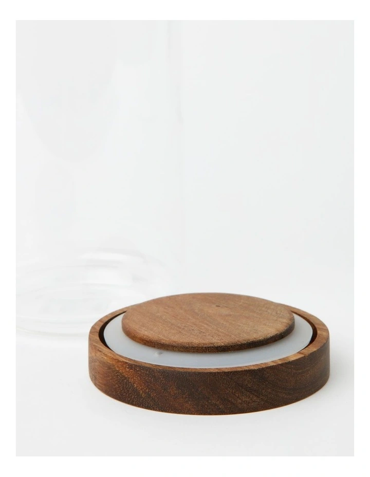 Glass Storage Jar With Acacia Lid 1550ml In Bamboo - Image 4